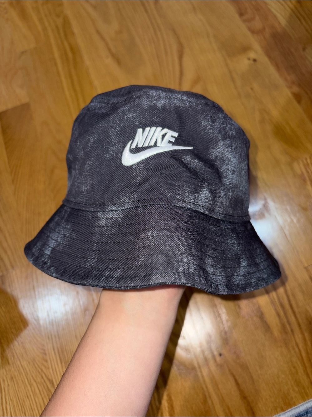Nike Black Tie-Dye Bucket Hat - White Logo
